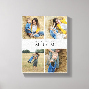 Toile Monogramme Photo personnalisée Collage mère famill