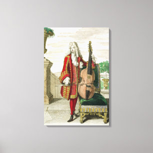 Toile Monsieur jouant le violoncelle, c.1688-90 édités