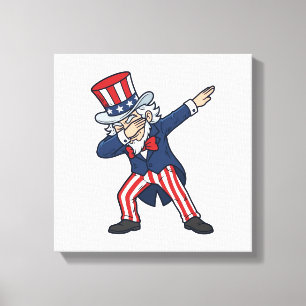 Toile Monsieur patriotique Dabbing Design vectoriel vint