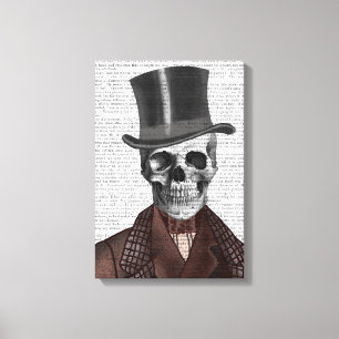 Toile Monsieur squelettique et casquette supérieur
