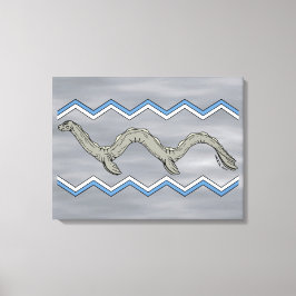 Toile Monstre du lac canadien et Zigzags