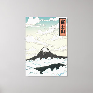 Toile Mont Fuji Japon bloc d'art.
