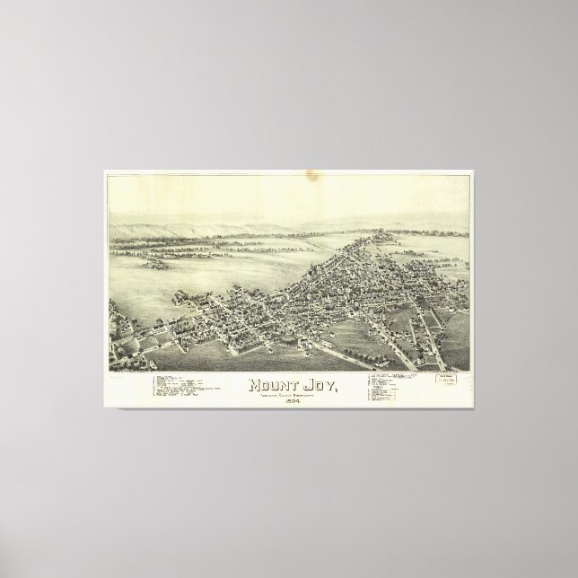 Toile Mont Joy, Pennsylvanie (1894) (Recto)