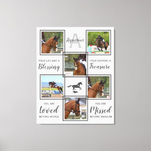 Toile Montage Photo Cheval Pet Memorial