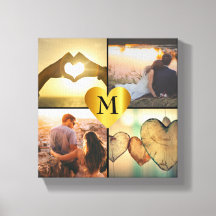 Montage photo sur mesure x4 avec monogramme de nom