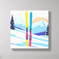 Montagne de ski d'hiver