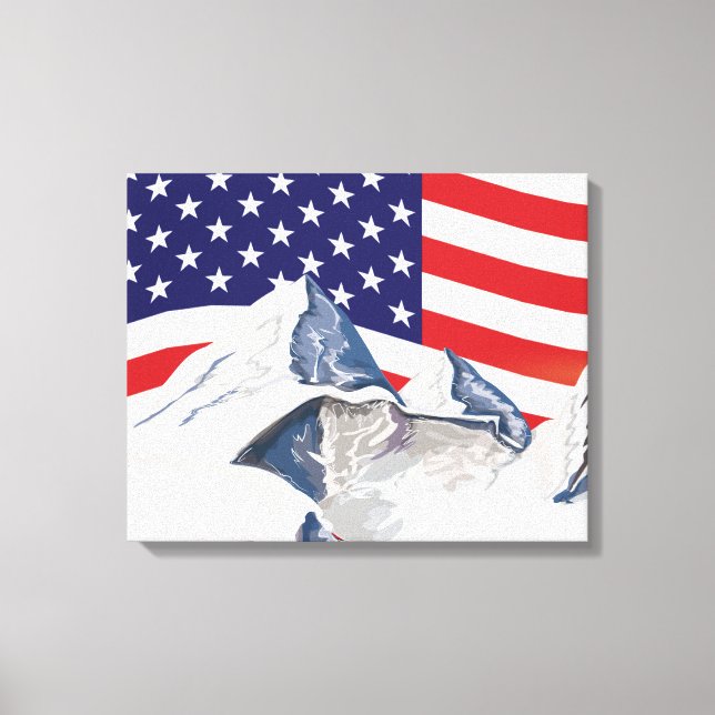 Toile Montagnes de ski (Recto)