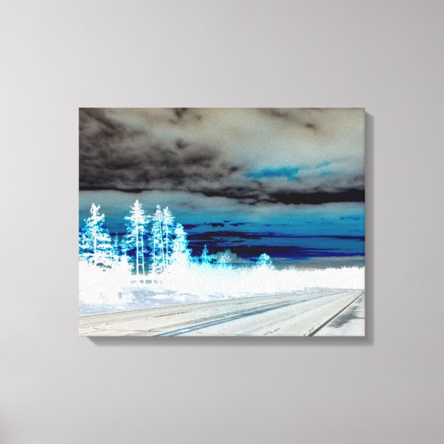 Toile Montagnes en bleu (Recto)