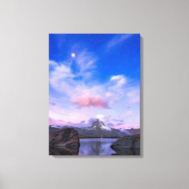 Toile Montagnes | Matterhorn & Lake Stellisee (Recto)