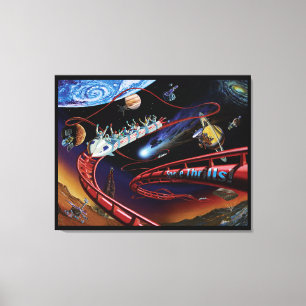 Toile Montagnes Russes Cosmiques de Space Thrills Concep