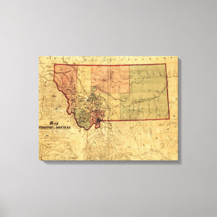 Toile MontanaPanoramic MapMontana
