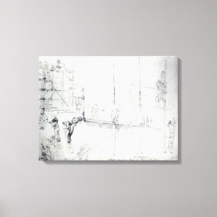 Toile Monter l'échafaudage devant la maison de Craig