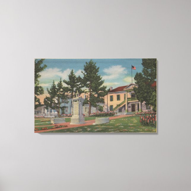 Toile Monterey, CA - Colton Hall Vue et terrains (Recto)