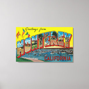 Toile Monterey, Californie - Scènes de grandes lettres 2