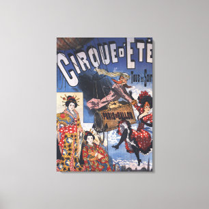 Toile Montgolfière et affiche japonaise de dames