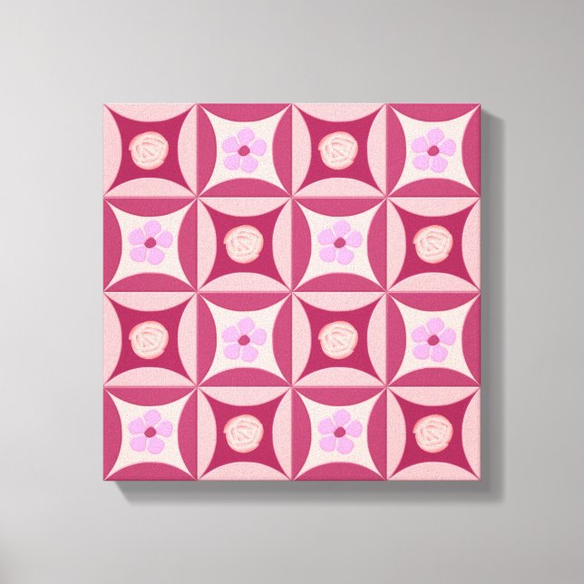 Toile MoonStone Rose et Cherry Flower dans la porte (Recto)