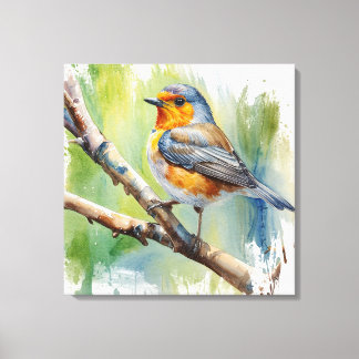 Toile Morning Song robin peinture d'oiseaux