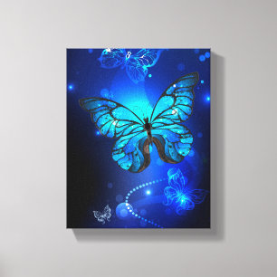 Toile Morpho Butterfly in the Dark Background