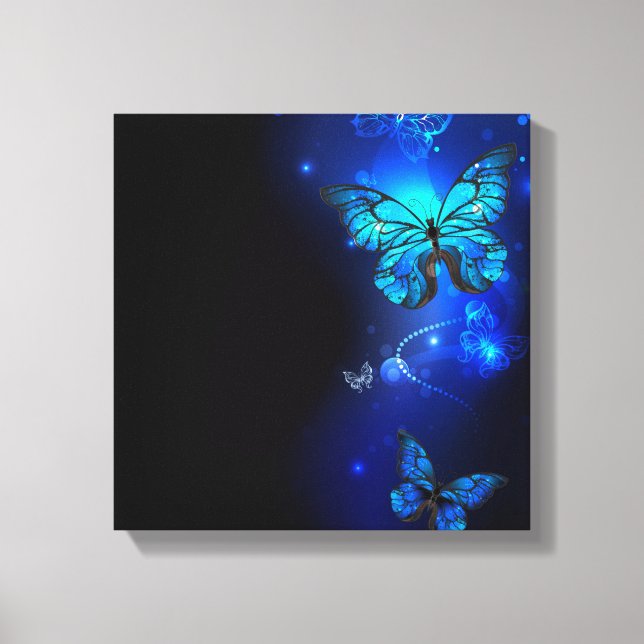 Toile Morpho Butterfly in the Dark Background (Recto)