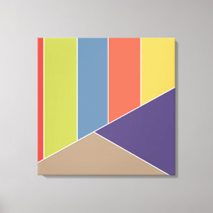 Toile MOSAIC rayures triangles couleur I + vos idées