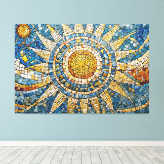 Toile mosaïque céleste du soleil 003