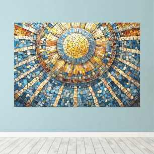 Toile mosaïque céleste soleil 004