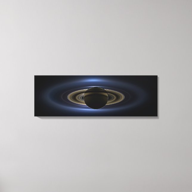 Toile Mosaïque Du Système Saturne Rétro-Éclairé Par Le S (Recto)