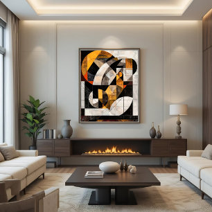 Toile Mosaïque Géométrique Abstraite