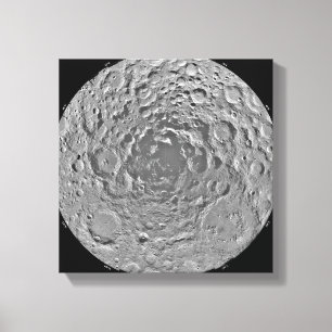 Toile Mosaïque lunaire de la région polaire du sud du m