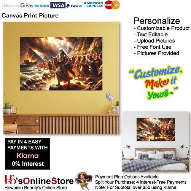 Toile Moses Canvas Imprimer Image 1 (Moses Leads His People to Freedom Canvas Print Picture.)