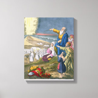 Toile Moses Parting the Red Sea, from a bible printed by