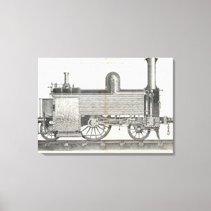 Toile Moteur locomotif, gravé par J.W. Lowry