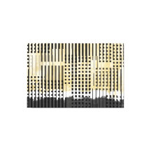 Motif Abstrait en bande blanche, jaune et noire