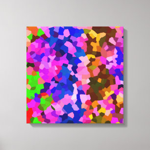 Toile Motif Abstrait en mosaïque cristallisée
