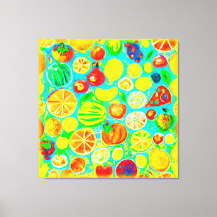 Toile Motif aux fruits colorés. Commandez dès maintenant