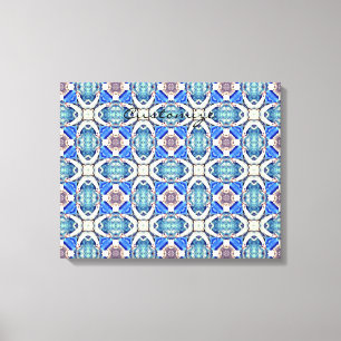 Toile Motif bleu Thunder_Cove de coeurs de mandala