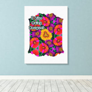 Toile Motif coloré Daisy Bouquet