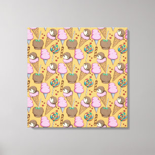 Toile Motif crème glacée motif Lollies lollipop 26