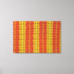 Toile Motif Crochet - Coques orange