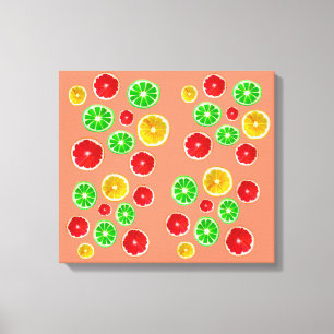 Toile Motif d'agrumes de fruits juteux