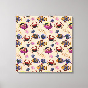 Toile Motif d'animaux aquatiques vie sous-marine 10