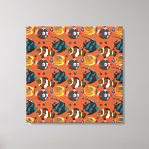 Toile Motif d'animaux aquatiques vie sous-marine océan