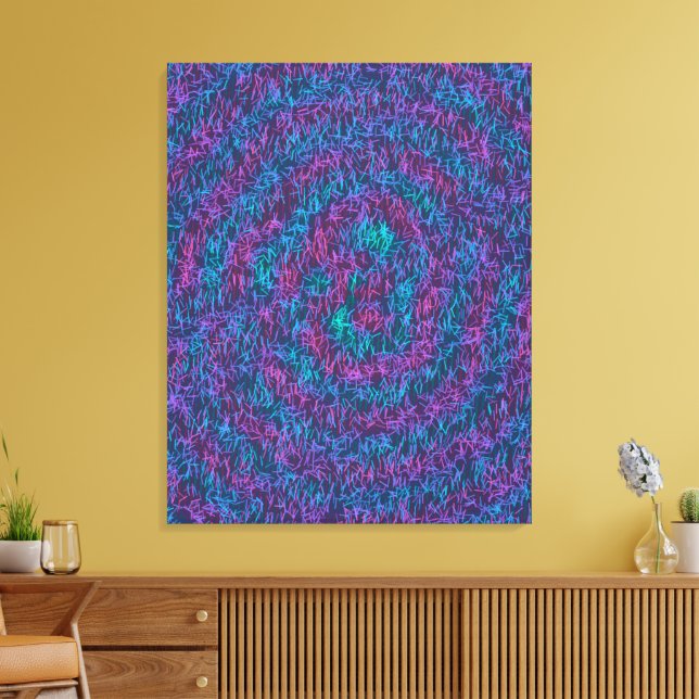 Toile Motif d'art mathématique algorithmique  (Insitu(Salon))