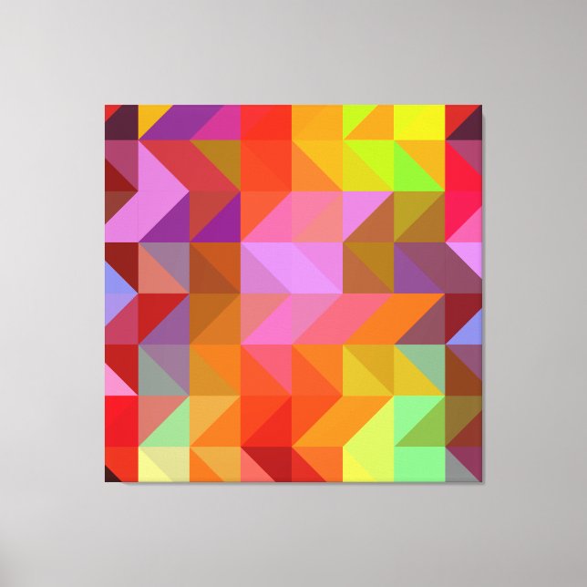 Toile Motif de carreaux colorés (Recto)