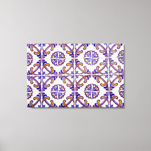 Toile Motif de carreaux en gros plan, Portugal