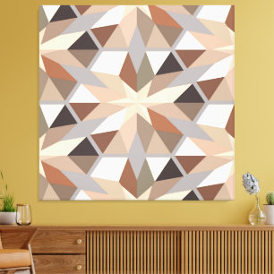 Toile Motif de couleurs naturelles géométriques