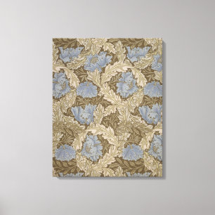 Toile Motif de couronne bleue (par William Morris)