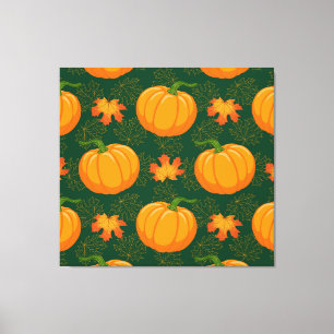 Toile Motif de départ d'automne du Citrouille orange