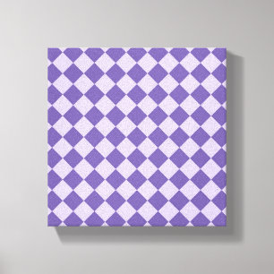 Toile Motif de diamants de Checker Violet