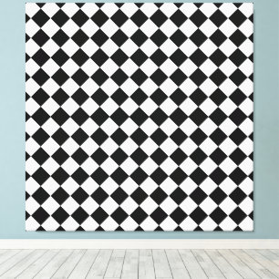 Toile Motif de diamants noir et blanc par Shirley Taylor